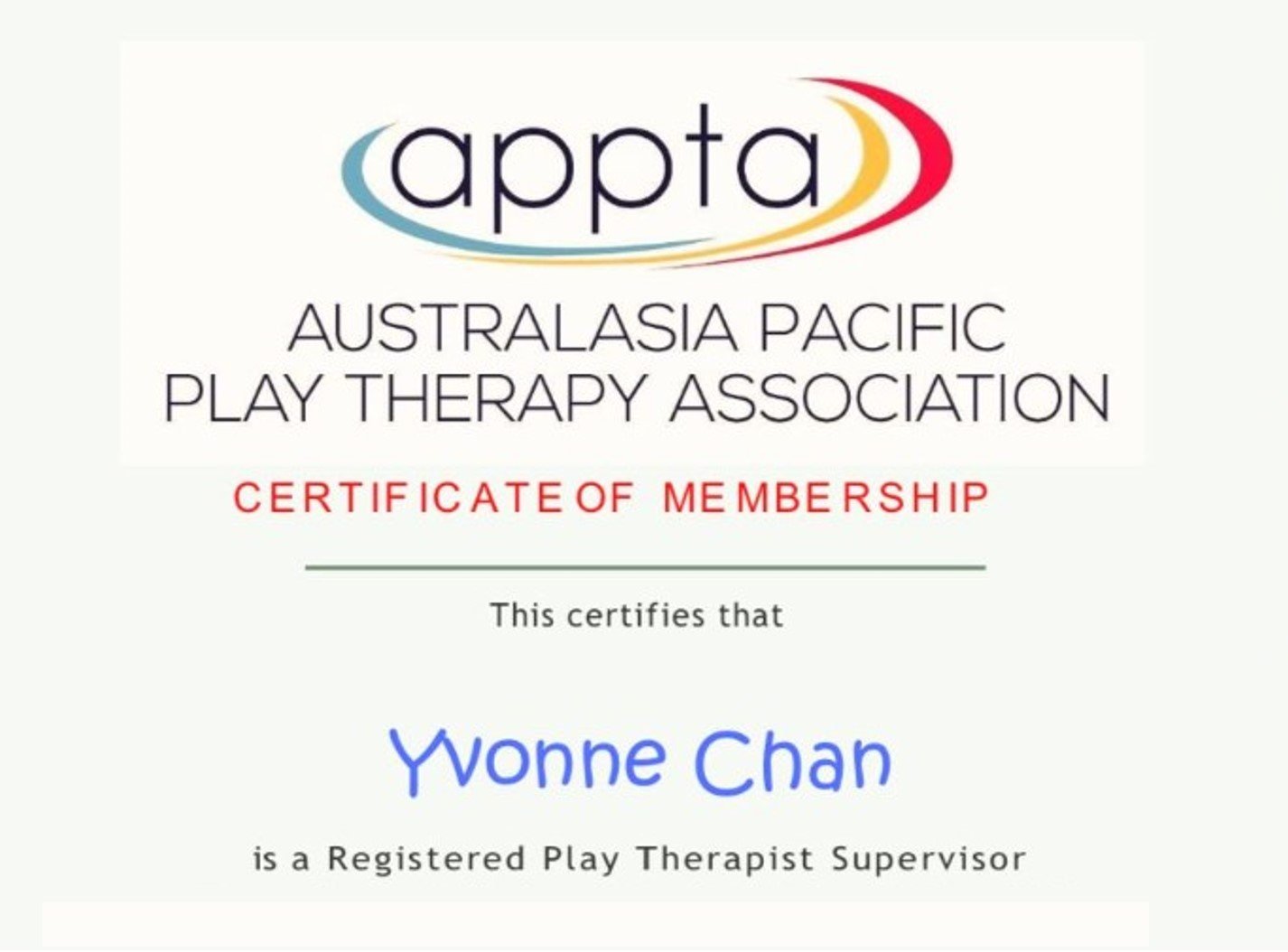 Congratulations to Ms Yvonne Chan